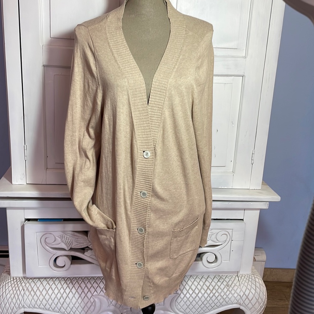 Like new lightweight large tan summer cardigan